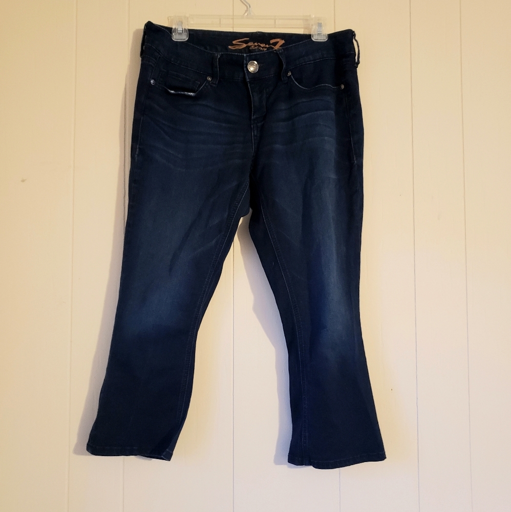 Seven7 Capris in dark denim